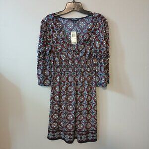 Max Edition Women's Fit and Flare 3/4 Sleeve Midi Dress Size Medium NWT‎